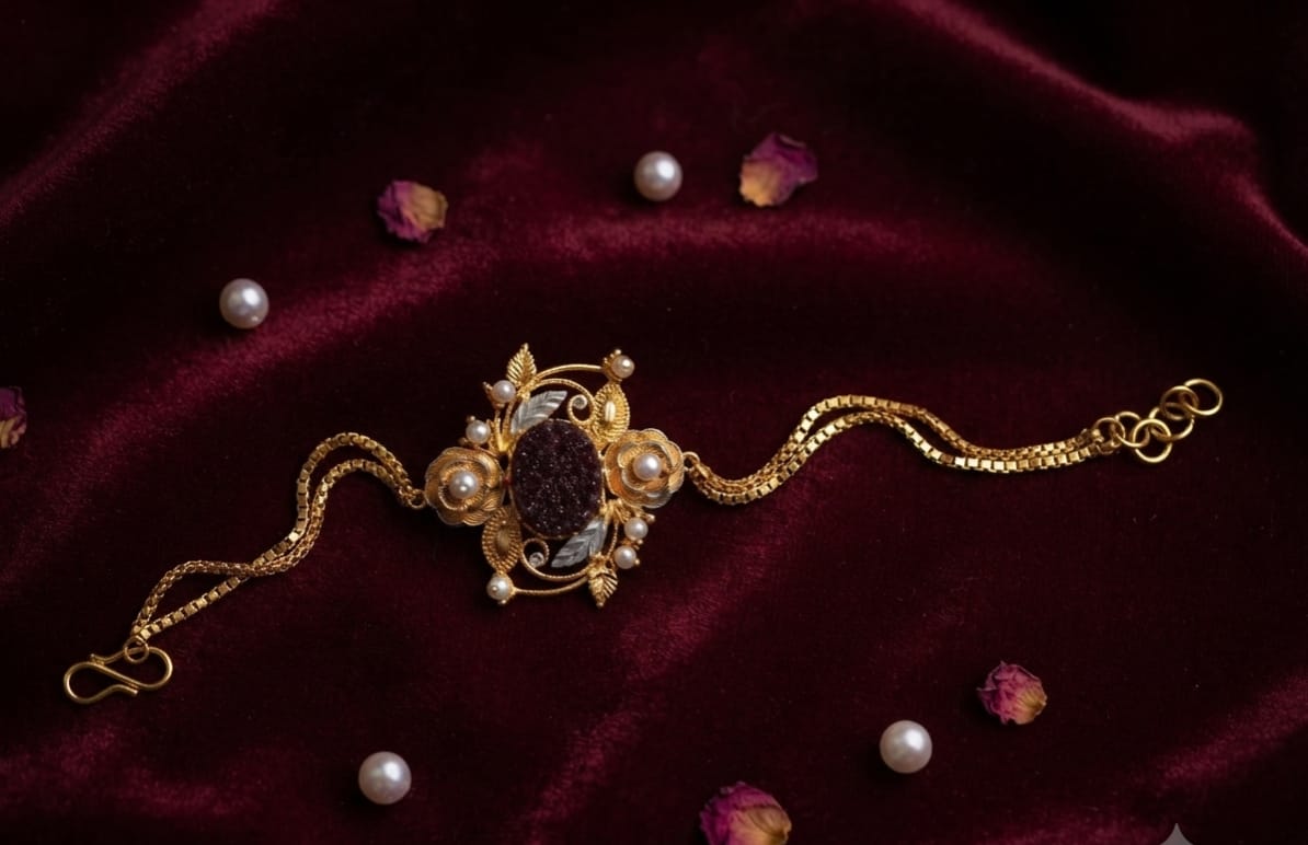Fancy Crush Bracelet – Adjustable Size | 2 Tone Gold Plated Turkish Design