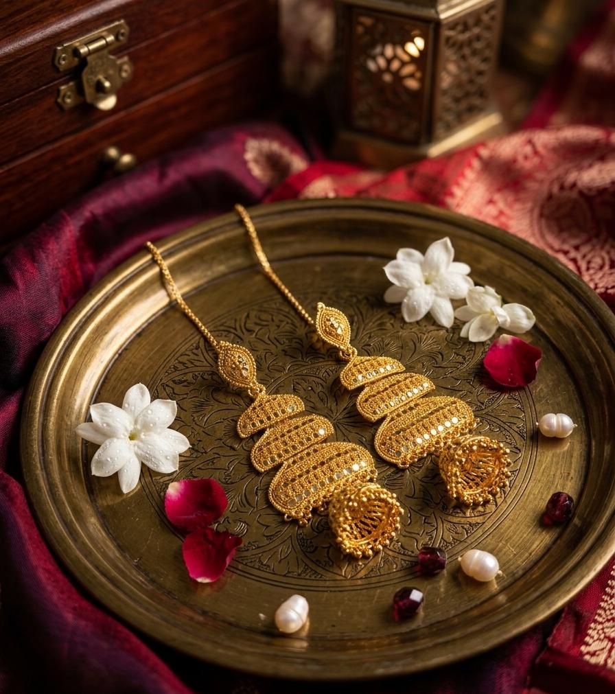 Luxury Gold-Plated Long Jhumka Earrings