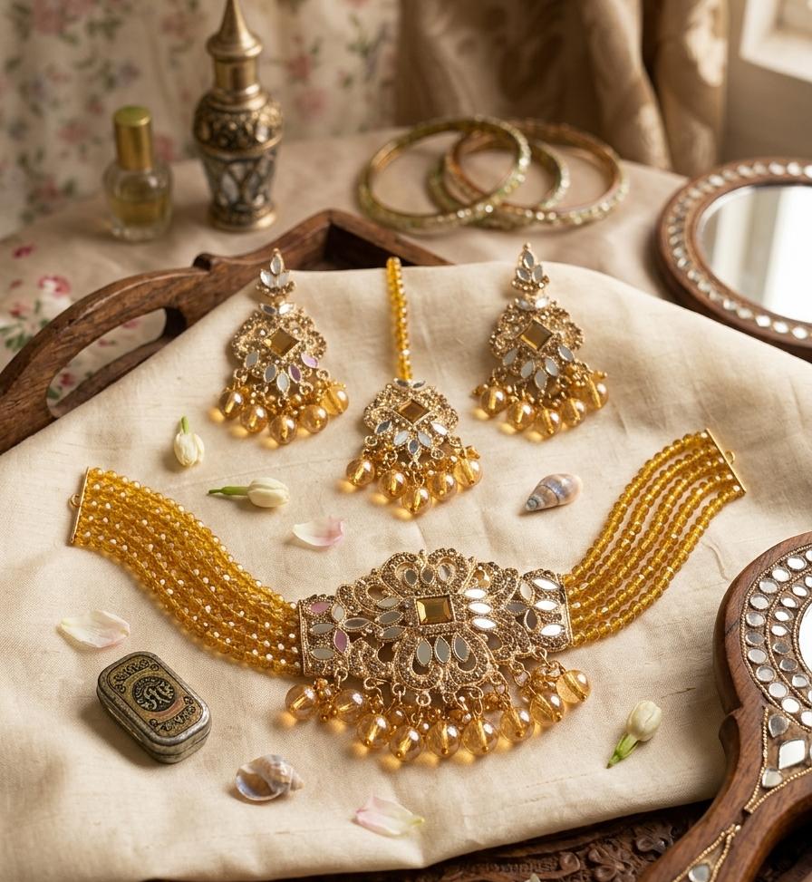 Premium Farshi Kundan Choker Set