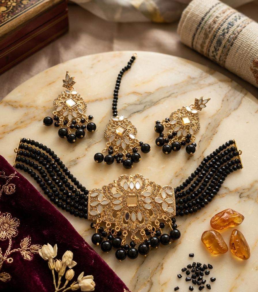 Premium Farshi Kundan Choker Set