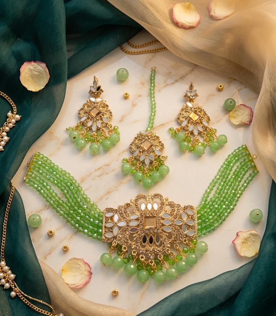 Premium Farshi Kundan Choker Set
