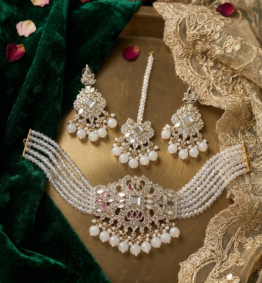 Premium Farshi Kundan Choker Set