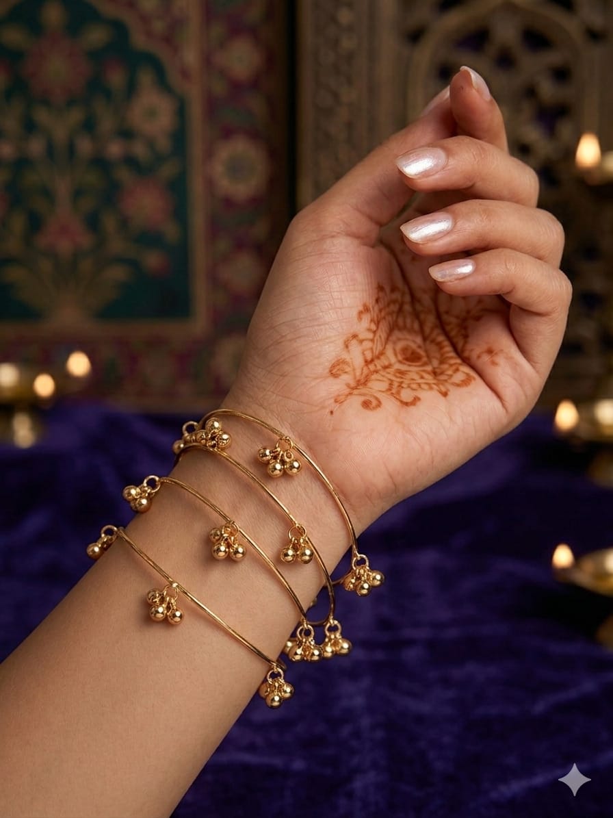 Kashmiri 4-Piece Gajra Bangles Set