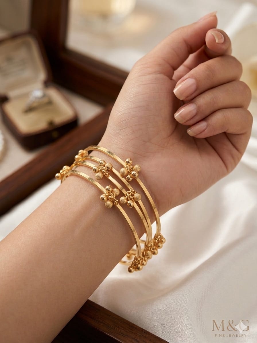 Kashmiri 4-Piece Gajra Bangles Set