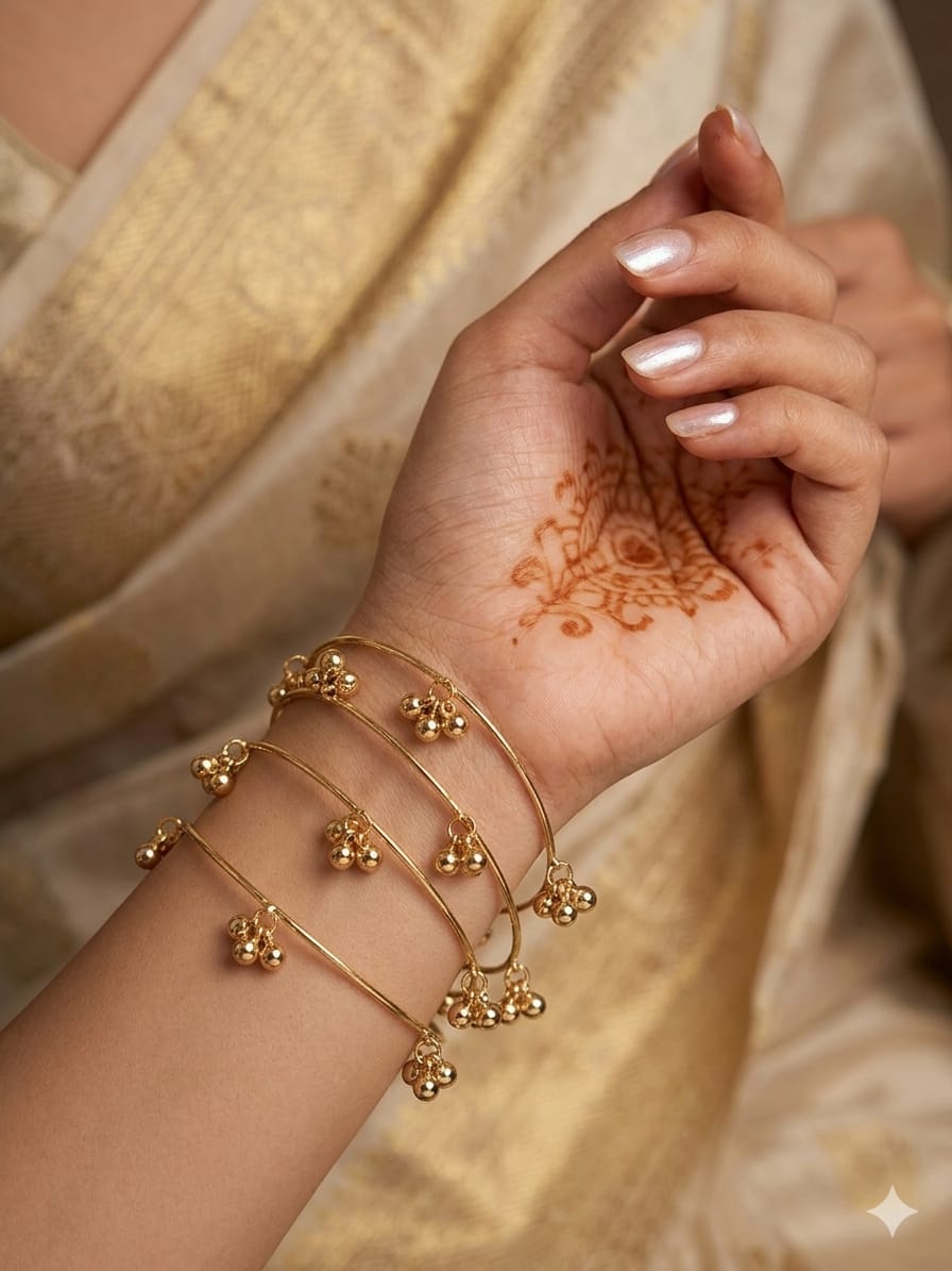 Kashmiri 4-Piece Gajra Bangles Set