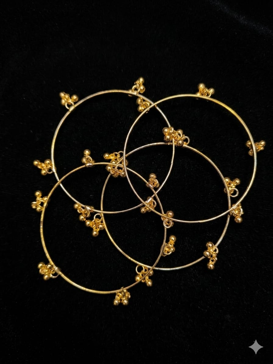 Kashmiri 4-Piece Gajra Bangles Set