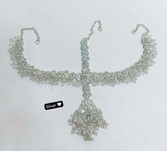 Premium Full Zircon Shish Patti  (Head Jewelry)& Matha Patti (Forehead Jewelry)
