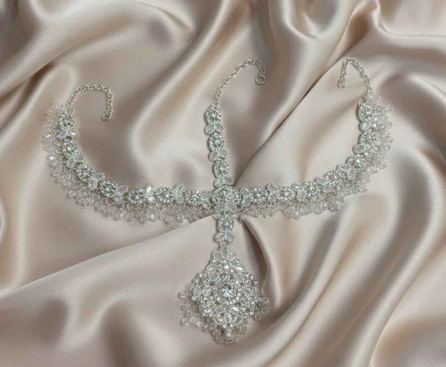 Premium Full Zircon Shish Patti  (Head Jewelry)& Matha Patti (Forehead Jewelry)