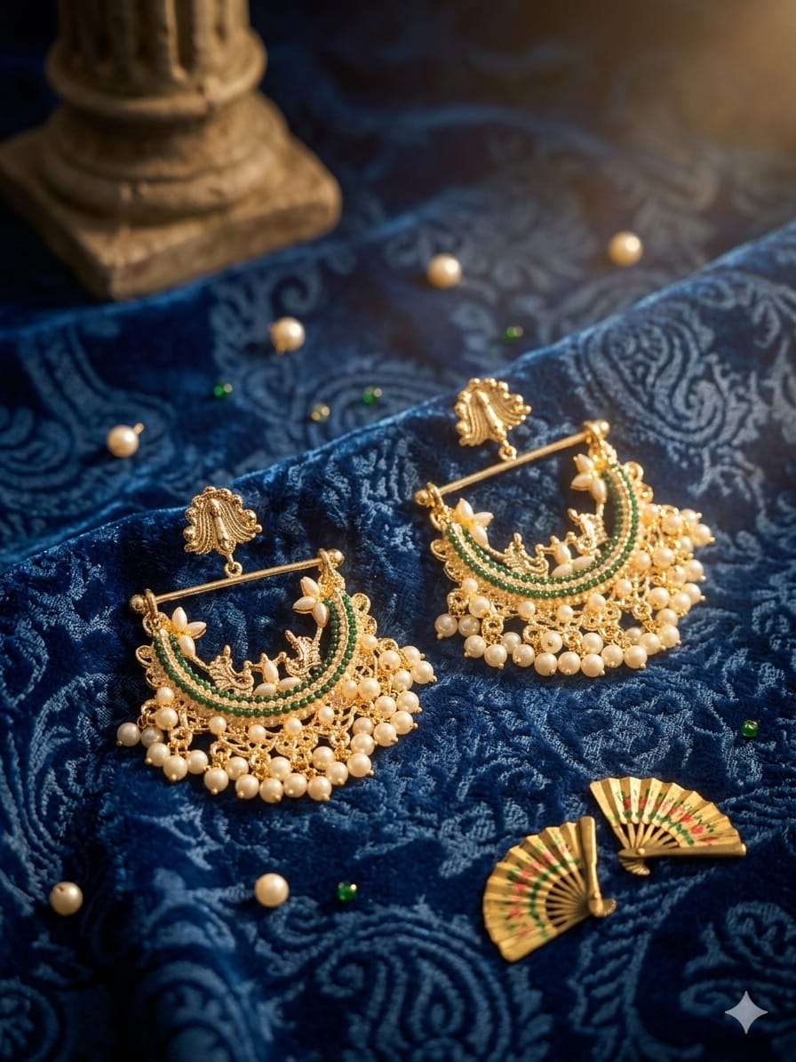 Royal Pearl Beaded Manjoos Earrings