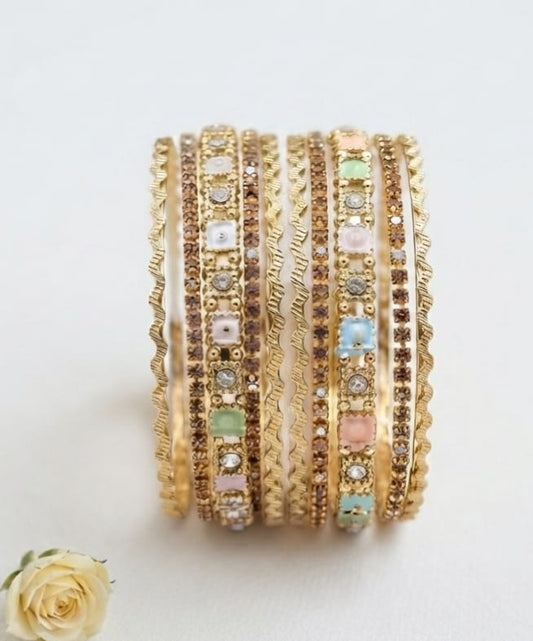 Premium Meenakari Antique Bangles Set