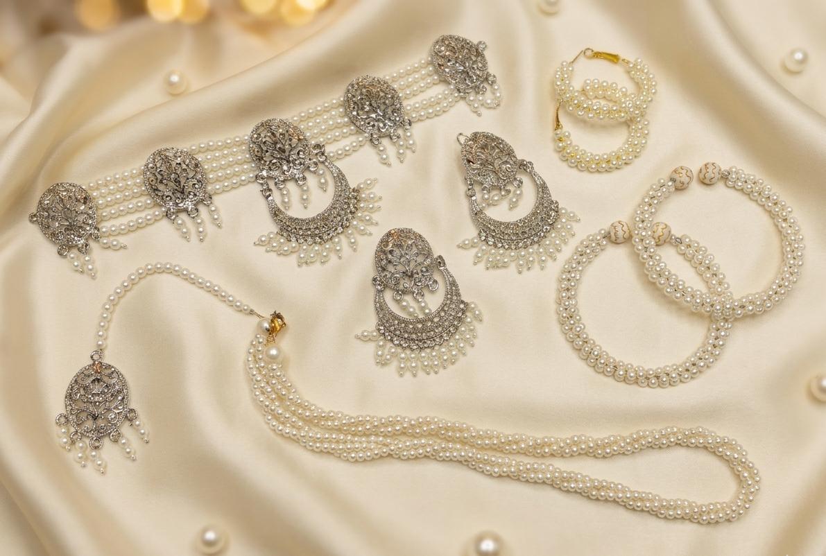 Premium Gold-Plated Kundan Mala Set with Elegant Pearls
